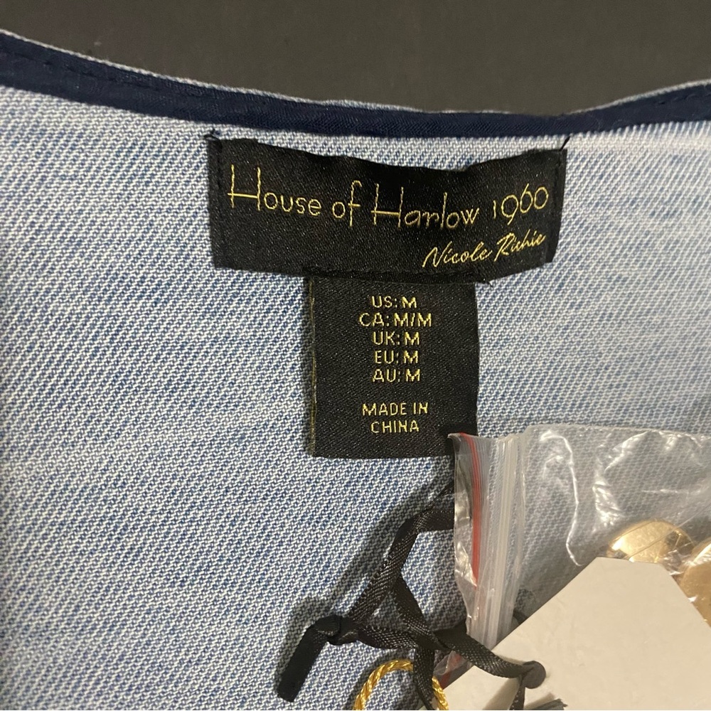 NWT House of Harlow 1960 Denim Corset Size: M - Picture 8 of 9